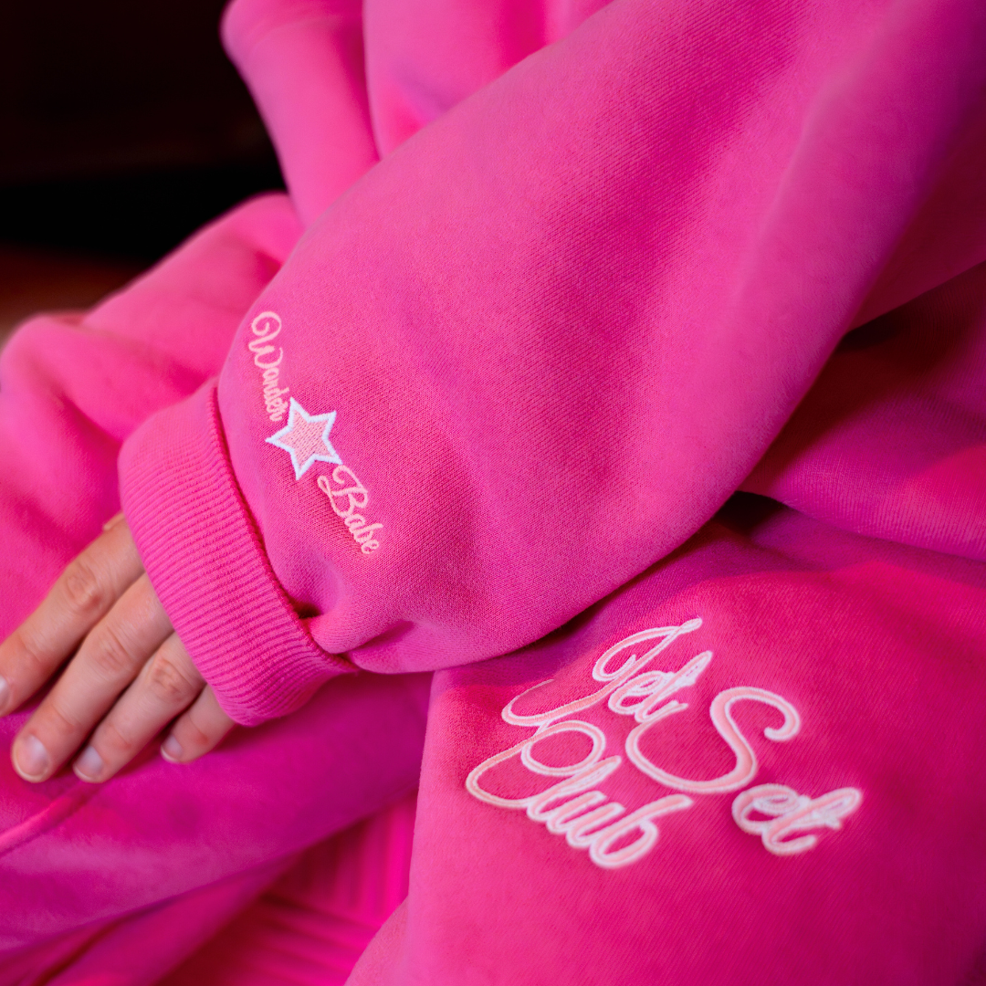 Jet Set Club Sweatpants - Bubblegum Pink
