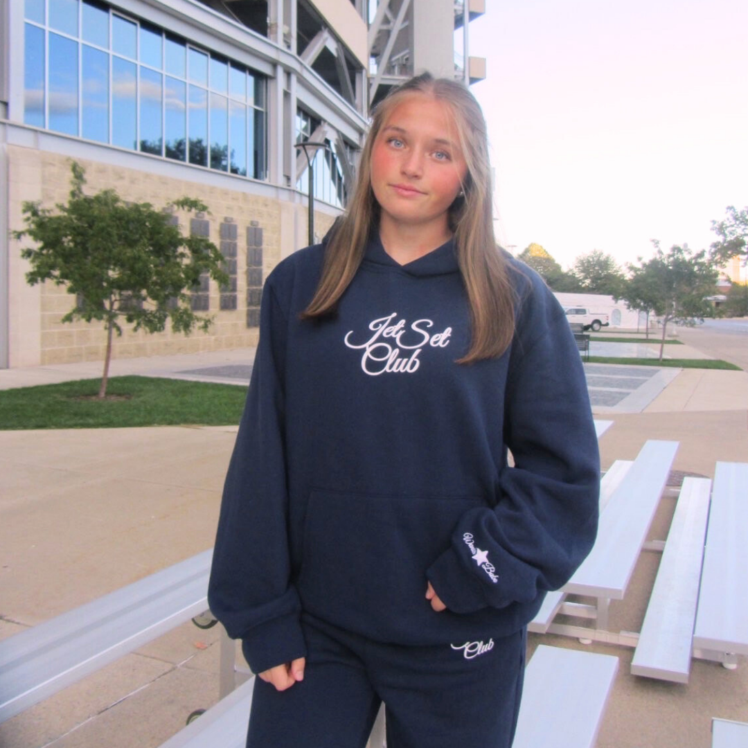Jet Set Club Hoodie - Navy