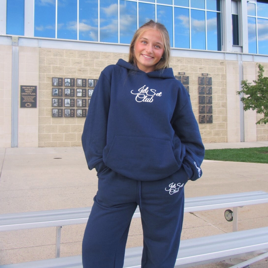 Jet Set Club Hoodie - Navy